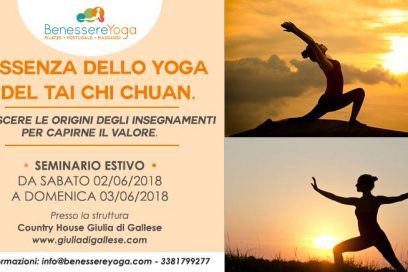 Seminario Estivo: L’essenza dello Yoga e del Tai Chi Chuan